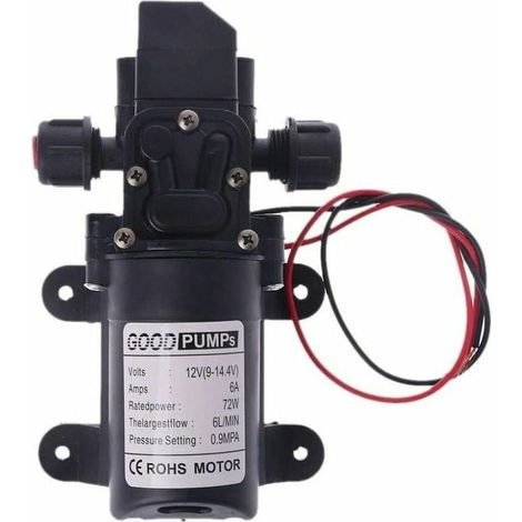 Pompe À Eau 12 V - Membrane - 6 L/min - 40 M De Hauteur Manométrique - Pour Camping-Car, Systèmes Hydroponiques Et Aquariums - 1 Pièce (1/5)