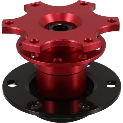 Adaptador de buje de volante de liberación rápida de 2 piezas, aluminio rojo