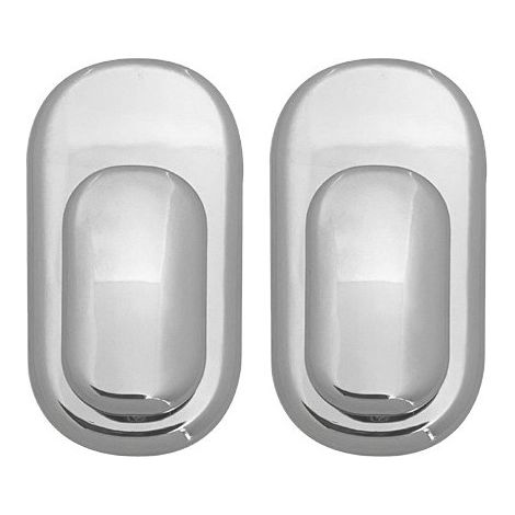 SET 2 GANCI IN PLASTICA 3X2XH6CM CROMO