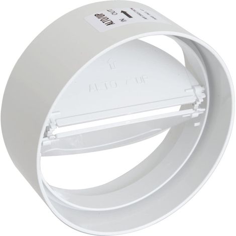 Giunto per tubo aerazione canalizzata con anti ritorno sezione Tonda in ABS -125 mm (1/2)