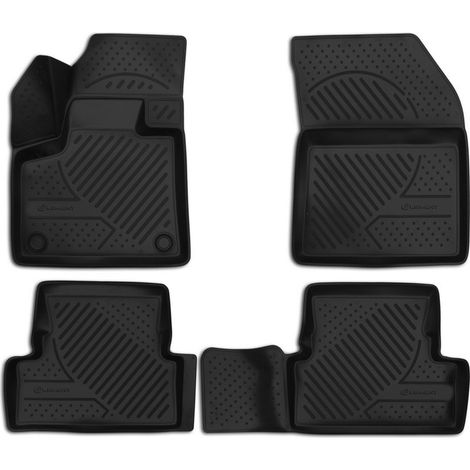 KIT TAPPETINI 3D COMPATIBILE CON PEUGEOT 3008, 2017-, AT, 4 pcs.  TAPPETINO IN GOMMA TPE  BORDO ALTO 3D ANTISCIVOLO IMPERMEABILE
