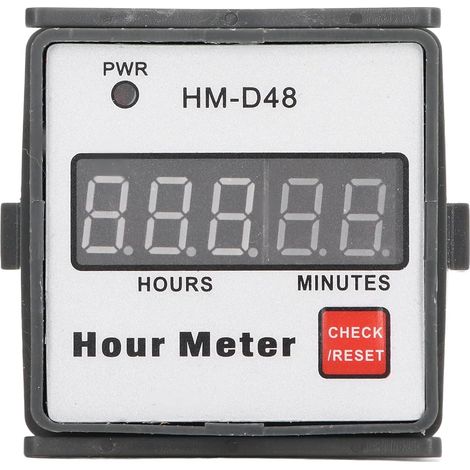 Betriebsstundenzähler – 1 Stück – Digital – 0 bis 0,99 h – 220 V Wechselstrom – Für Motoren und Industrieanlagen (1/5)
