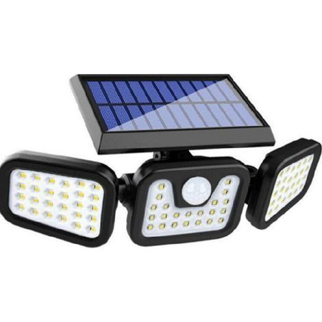 HONORNIC - Lampe solaire d'extérieur avec détecteur de mouvement, projecteur solaire LED, étanche IP65, angle d'éclairage de 120° (1/5)