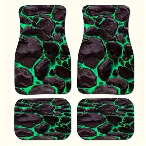 Tapis de sol de voiture style rétro en ensemble de quatre pièces, résistants à la saleté - 33 x 44+44 x 68cm [deux pièces chacun]