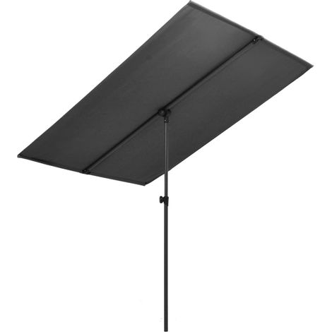 Sombrilla de jardín palo de aluminio gris antracita 2x1,5 m vidaXL