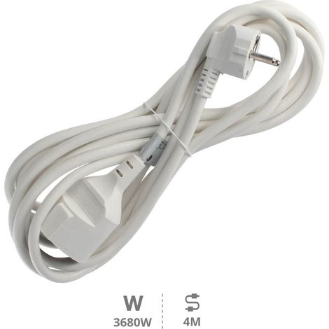 Prolongador blanco 3x1.5mm 4 metros 3500W GSC 0100042 (1/2)