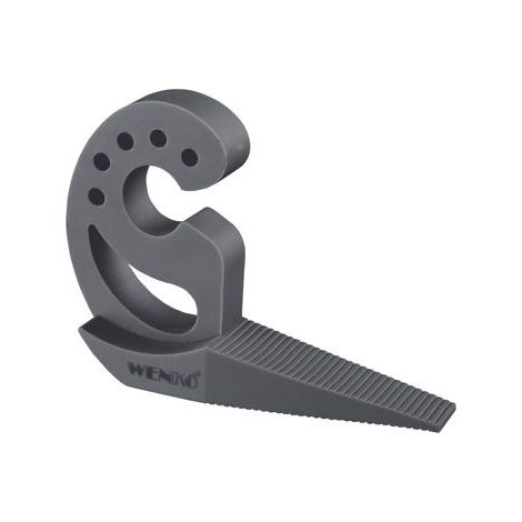 Cale porte WENKO Multi-STOP Anthracite 4 pièces butoir de porte en TPR idéal pour arrêt de porte et fenêtre protection contre le claquement s'adapte à toutes les hauteurs de porte et fenêtre (1/5)