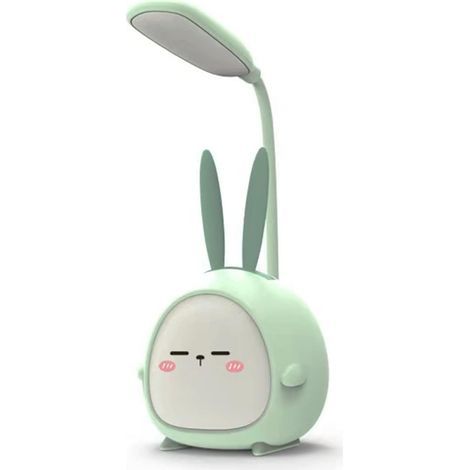 Lámpara de escritorio LED portátil con luz nocturna de conejo – Plegable y recargable por USB – Plástico ABS – Para dormitorio infantil y mesita de noche (1/5)
