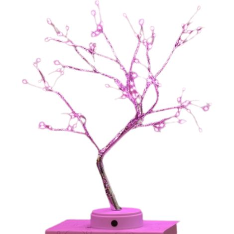 Lampe pour bonsaï 108 LED à branches scintillantes, fonctionne sur piles et USB (1/5)
