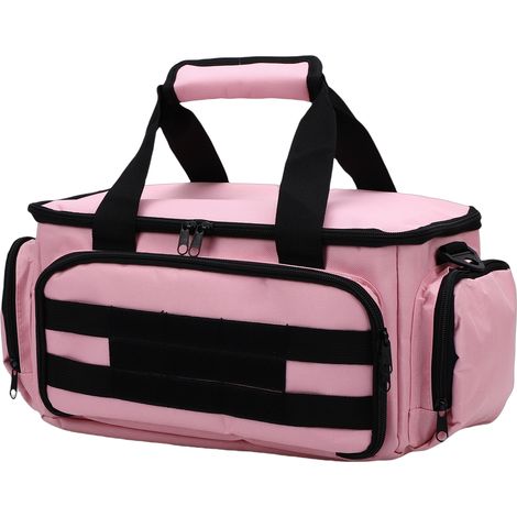 Sac à outils 14 po Femme Nylon Rose Robuste Grande Capacité Confortable pour Bricolage et Chantier Professionnel Durable (1/4)