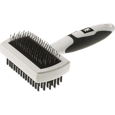 Ferplast GRO 5765 Premium Brosse combinée pour chiens et chats. Poil moyen et long.. Variante GRO 5765 PREMIUM - Misure: 18.5 x 11 x h 5.2 cm - (1/3)