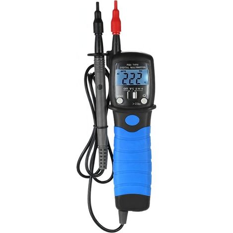 Multímetro digital portátil tipo bolígrafo BTMETER con pantalla LCD retroiluminada, medidor de voltaje CC/CA, comprobador de resistencia de diodos y continuidad. (1/5)
