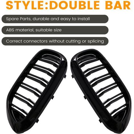A front bumper grille assembly compatible with BMW 5 Series G30/G31/G38 530i, 540i and 550i (2018-2020). (1/5)