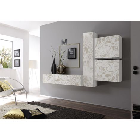 Soggiorno ELEGANCE BIANCO serigrafato