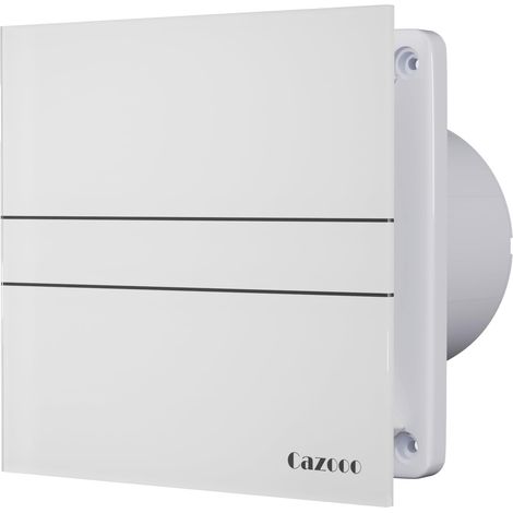 Ventilateur extracteur de salle de bain avec façade en verre beige, 115 m³/h, ventilateur d'échappement silencieux à montage mural ou sur fenêtre pour salle de bain, cuisine, toilettes (1/5)