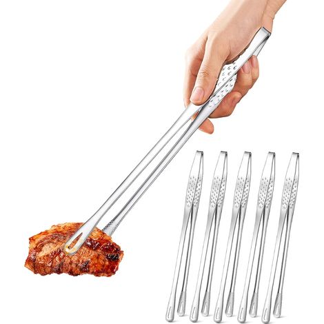 Pinces Cuisine - Lot de 6 - Inox - 28 cm - Barbecue Coréen et Yakiniku - Usage Quotidien (1/5)