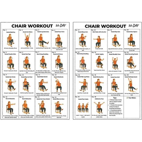 Affiche d'exercices de Tai Chi sur chaise - Postures assises - pour seniors et débutants - Améliore la flexibilité