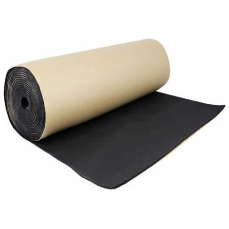 Isolation phonique insonorisee de voiture insonorisant mousse acoustique anti-bruit coton auto-adhesif isolation thermique mousse insonorisant, 1 rouleau 100 cm 100 cm, 3 mm, modele : noir 14 (1/4)