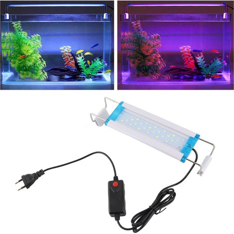 Lumière d'Aquarium Ultrafine avec 3 Couleurs Réglables pour la Culture d'Herbes Aquatiques Support de Lampe pour Aquarium 90-260V (4 Rangs de LED 18cm 3 Niveaux de Changement de Couleur) - AUTRES (1/5)
