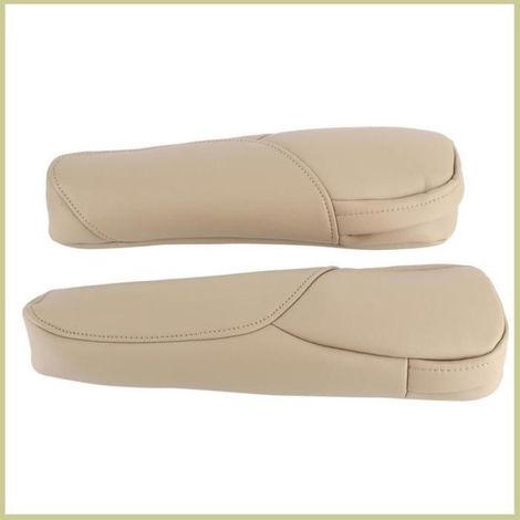 2 Housse de poignée d'accoudoir, Cuir microfibre, Noir Beige, Pour CRV 2007-2009, Intérieur Auto (1/5)