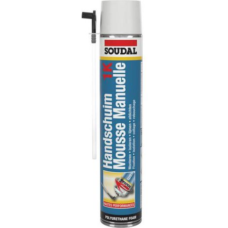 Mousse polyuréthane manuelle 750 ml – Isolation, scellement et calfeutrage