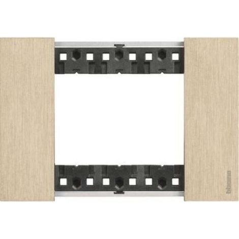 BTicino Living Now KA4803ZW Placca 3 Moduli Oro Zama