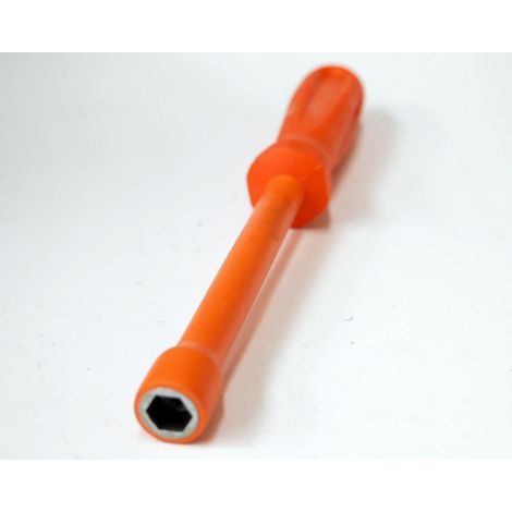 Clé à douille 6 Pans 9x125mm femelle droite isolée 1000V orange avec manche tournevis DERANCOURT (1/2)
