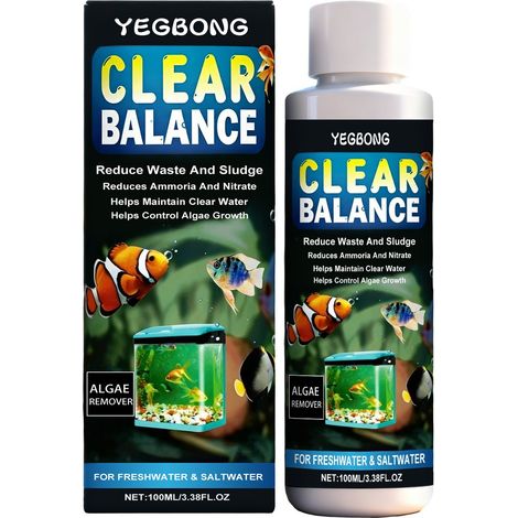Nettoyant pour aquarium pour le nettoyage et l'entretien quotidiens des aquariums d'eau douce - 100 ml (1/5)