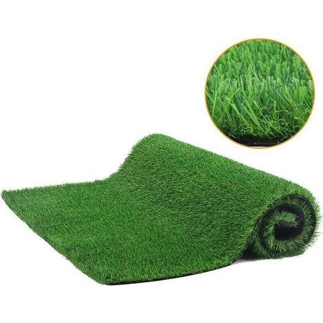 Tapis de Gazon Artificiel, Réaliste en Tissu Non Tissé Pelouse Synthétique Intérieur pour Jardin, terrasse - revêtement de Sol Outdoor (1/4)