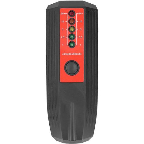 EMF-Messgerät, Magnetfelddetektor, Elektromagnetische Strahlungsmessgerät mit 5 LED-Anzeigen, Schwarz