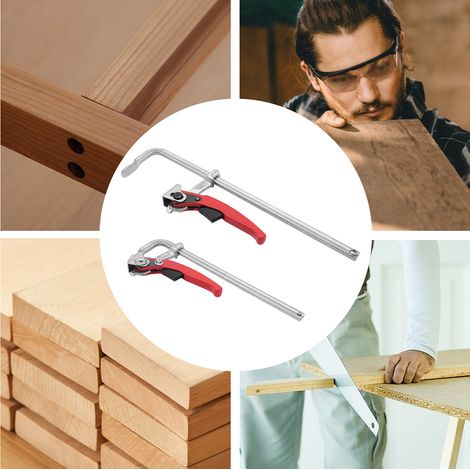 OUKANING Schweißzangen-Kit, 1 F-Zange, legierter Stahl, Schienenklemme, max. 180 kg, Schnellspannschraubzwinge für Schweißen, Holzverarbeitung, DIY Outdoorgoodss (1/5)