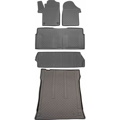 Juego de alfombrillas para coche y maletero para furgoneta Mercedes Clase V W447 (desde octubre de 2014).
