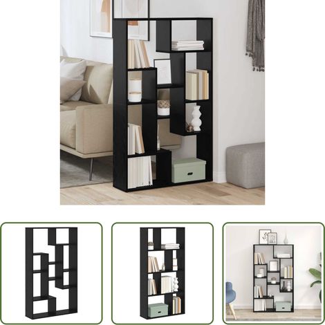 vidaXL Bücherregal Holz -  Bücherregal Schwarz Eichen-Optik 72 x 20 x 102,5 cm (1/5)