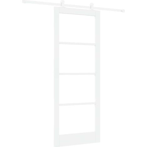 Maison Exclusive - Schiebetür ORKDAL Weiß 83 x 211 cm Massivholz
