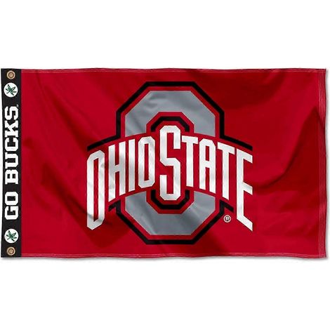 Bedruckte Ohio State Buckeyes Go Bucks Foot Flagge (152 x 90 cm)