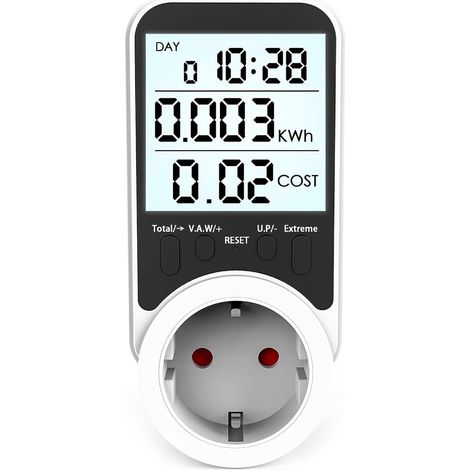Compteur de consommation électrique avec grand écran LCD pour un suivi et des économies d'énergie faciles sur les balcons.-AquaForge