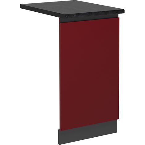 Façade de lave-vaisselle R-Line, Rouge, 45cm , PT Anthracite, Vicco