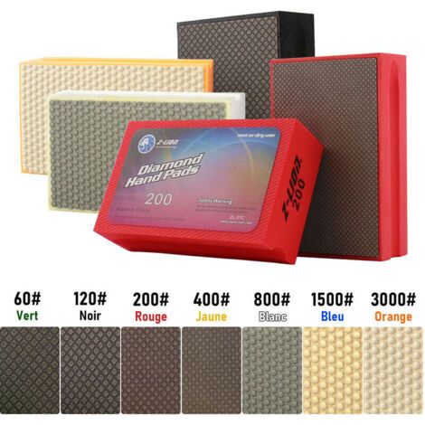NALOOKAMIC  Cale à poncer à Main de 200 Grains, Bloc de meulage de Polissage, abrasif 55x90x28mm Pierre/Verre/carrelage/béton/Granit/marbre, Ponçage manuel (1PC)