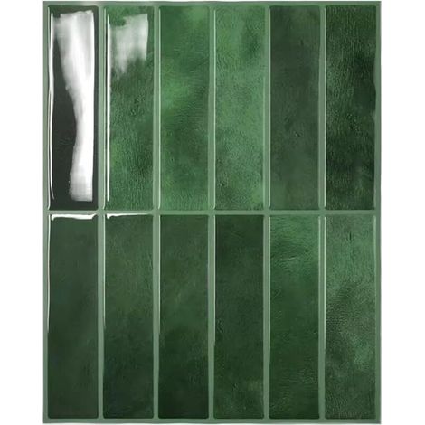 Lot de 10 Miroirs Autocollants - Décor Mural 3D à Décoller (29x23 cm) pour Crédence et Salle de Bain, Autocollants Réfléchissants Incassables (1/5)