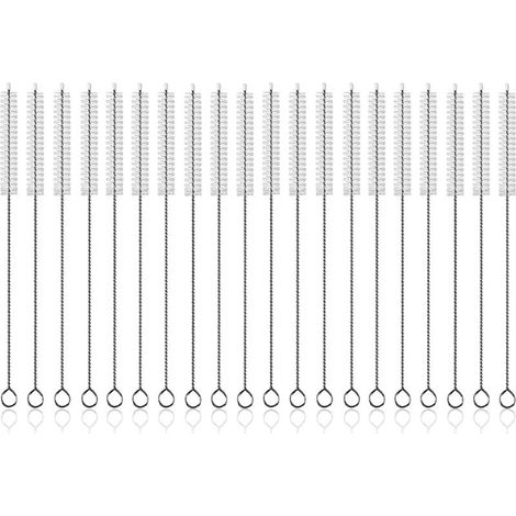 Sollbry Strohhalm-Reinigungsbürste, 20 Stück – Strohhalmbürste – Wasserflaschen-Reinigungsbürste – Wiederverwendbare Edelstahl-Strohhalmbürste (1/5)