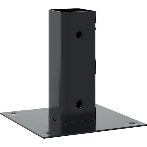 Bases para postes cuadradas 12 uds. Antracita 46x46 mm vidaXL