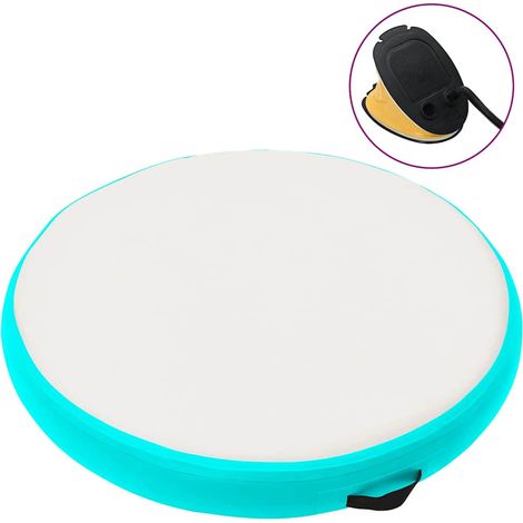 vidaXL Tapis gonflable de gymnastique avec pompe 100x100x15cm PVC Vert (1/5)