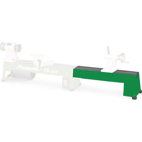 Holzstar – Rallonge du banc pour tour à bois – Entrepointes 1000 mm – En fonte avec 2 patins en caoutchouc – SKU 5920451 (1/2)