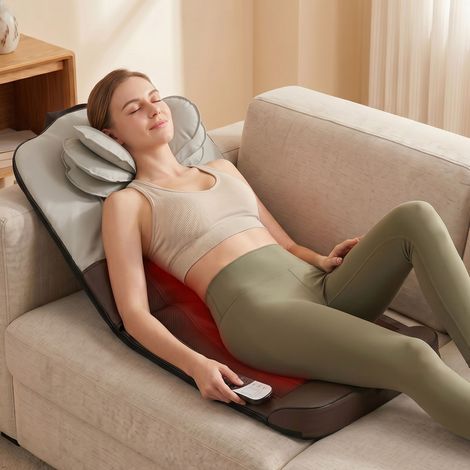 Colchón de Masaje Cuerpo Completo Plegable con Calefacción Compresión de Aire 4 Modos 3 Intensidades Apagado Automático (1/5)