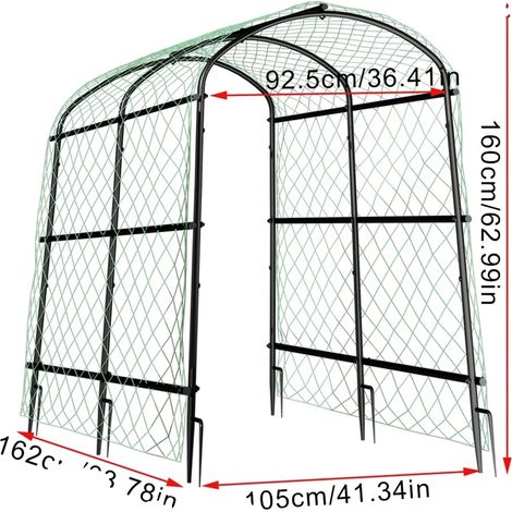 Treillis de jardin en métal en forme de U, haute capacité de charge, design durable (1/2)