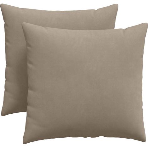 Maison Exclusive - Sofakissen 2 Stück Taupe 45 x 45 cm Stoff