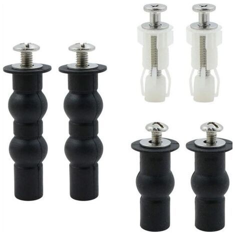Vis D'expansion pour Couvercle de Toilette Fixation - 3 paires Abattant WC Vis, de boulons d'expansion universels, accessoires de vis pour abattant de siège de toilette