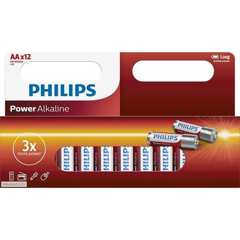 Philips Power Alkaline LR6P12W/10 pile domestique Batterie à usage unique AA Alcaline (1/2)