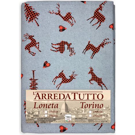 TELO ARREDO copritutto GRAN FOULARD COPRILETTO copridivano tessuto DIGITY CERVI grigio scuro in puro cotone 2 PIAZZE
