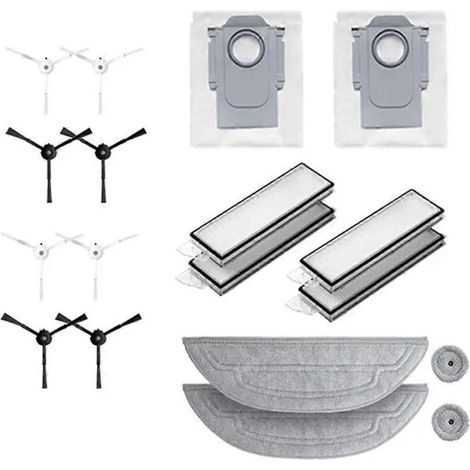 Accessoires de rechange pour aspirateur robot S8 MaxV Ultra G20s : sac de lavage, brosse latérale et filtre. (1/5)